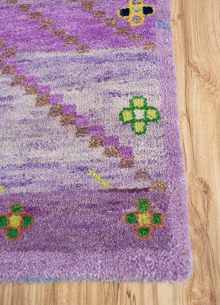 freedom manchaha pink and purple wool and bamboo silk hand knotted Rug - Corner freedom manchaha pink and purple wool and bamboo silk hand knotted Rug - Corner