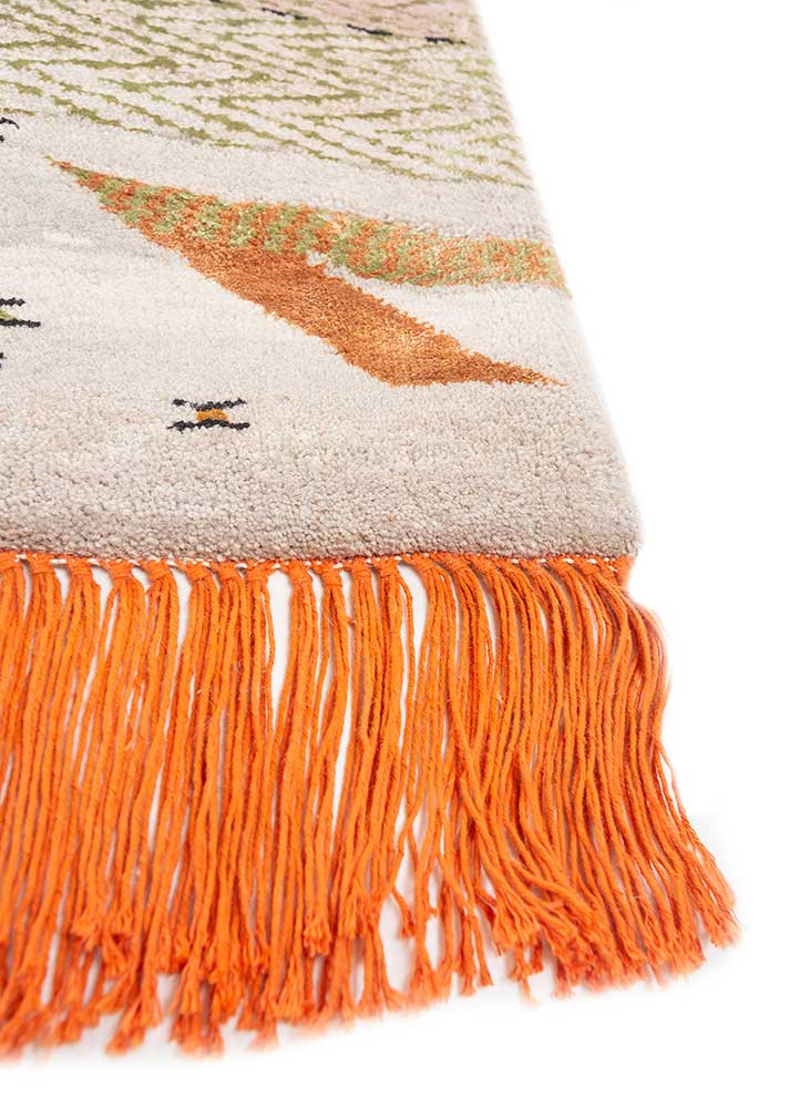 Freedom Manchaha Grey and Black Hand Knotted Wool and Bamboo Silk Rugs