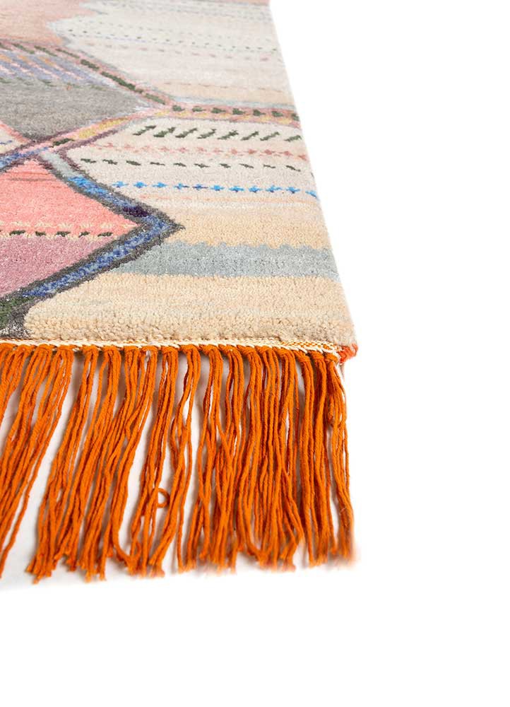 manchaha beige and brown wool and bamboo silk hand knotted Rug - Corner manchaha beige and brown wool and bamboo silk hand knotted Rug - Corner