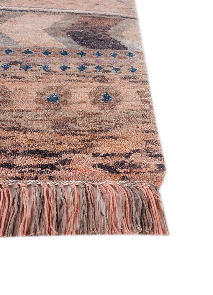 manchaha red and orange wool and bamboo silk hand knotted Rug - Corner manchaha red and orange wool and bamboo silk hand knotted Rug - Corner