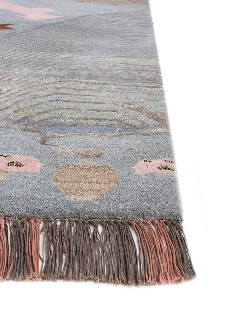 freedom manchaha ivory wool and bamboo silk hand knotted Rug - Corner freedom manchaha ivory wool and bamboo silk hand knotted Rug - Corner