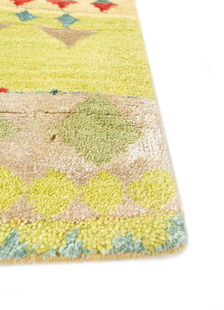 manchaha gold wool and bamboo silk hand knotted Rug - Corner manchaha gold wool and bamboo silk hand knotted Rug - Corner