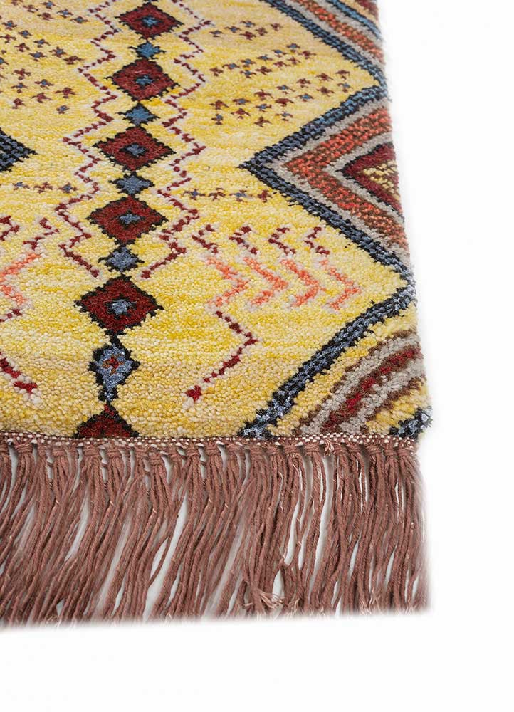 manchaha gold wool and bamboo silk hand knotted Rug - Corner manchaha gold wool and bamboo silk hand knotted Rug - Corner