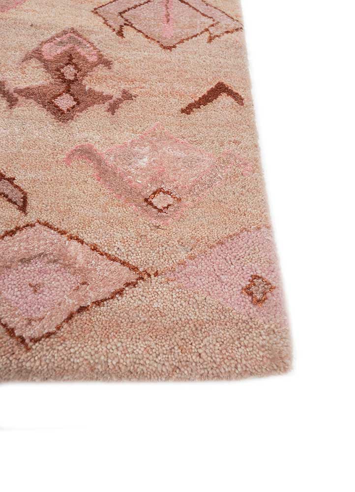 manchaha pink and purple wool and bamboo silk hand knotted Rug - Corner manchaha pink and purple wool and bamboo silk hand knotted Rug - Corner