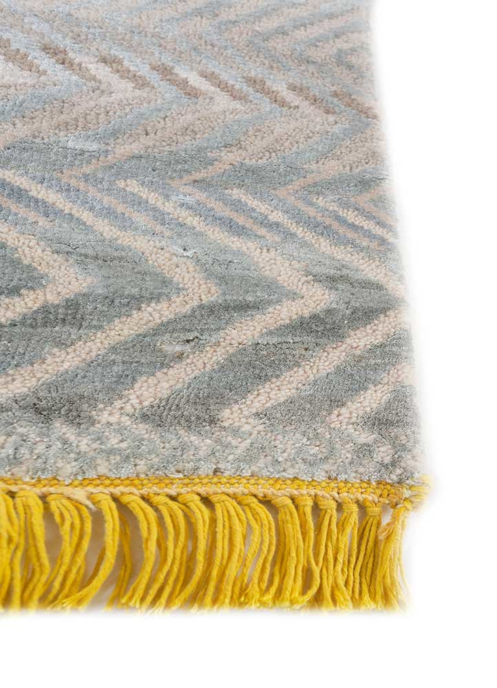 manchaha blue wool and bamboo silk hand knotted Rug - Corner manchaha blue wool and bamboo silk hand knotted Rug - Corner