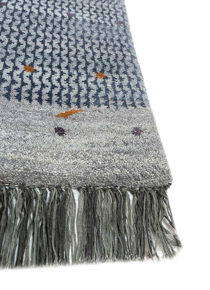 freedom manchaha blue wool and bamboo silk hand knotted Rug - Corner freedom manchaha blue wool and bamboo silk hand knotted Rug - Corner