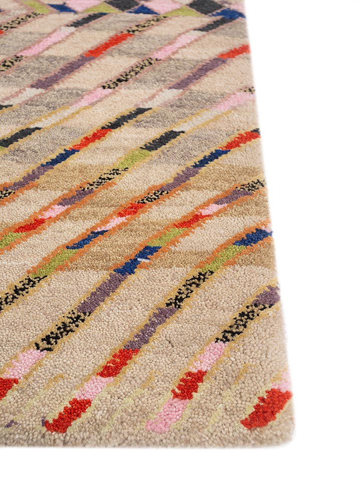 manchaha ivory wool and bamboo silk hand knotted Rug - Corner manchaha ivory wool and bamboo silk hand knotted Rug - Corner