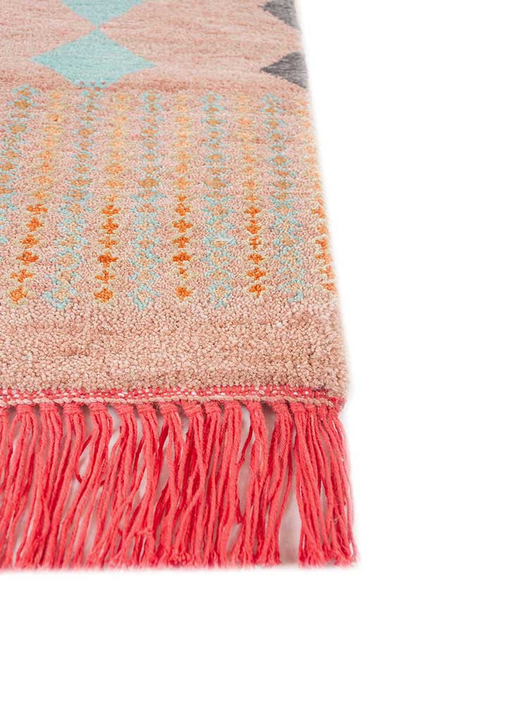 manchaha pink and purple wool and bamboo silk hand knotted Rug - Corner manchaha pink and purple wool and bamboo silk hand knotted Rug - Corner