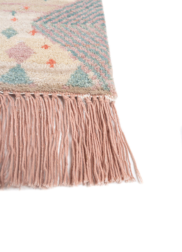manchaha pink and purple wool and bamboo silk hand knotted Rug - Corner manchaha pink and purple wool and bamboo silk hand knotted Rug - Corner