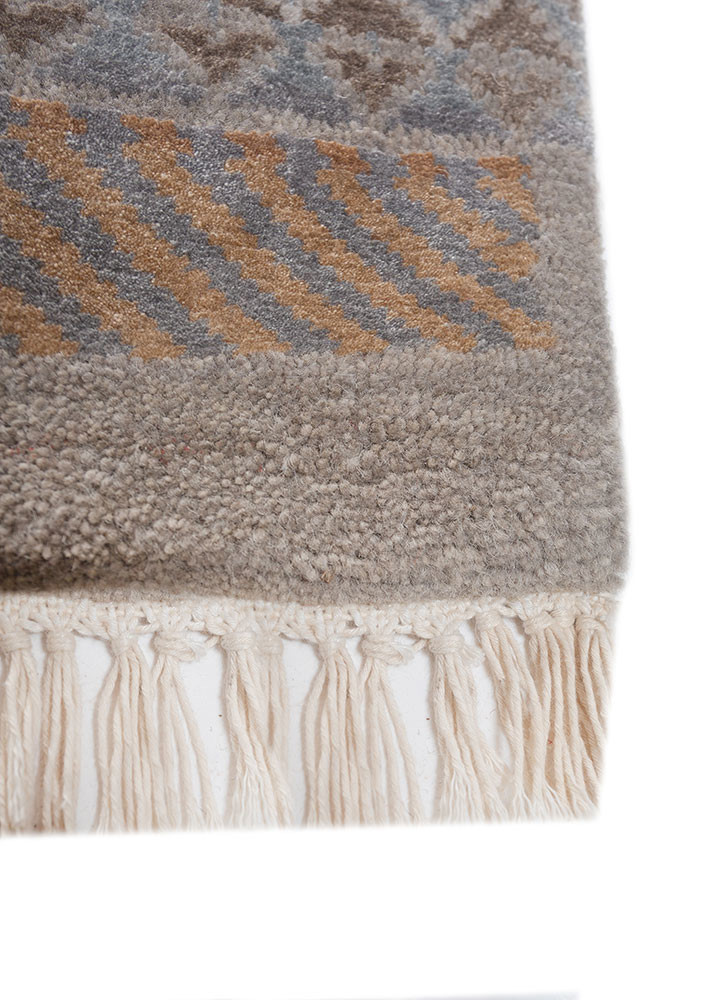 manchaha grey and black wool and bamboo silk hand knotted Rug - Corner manchaha grey and black wool and bamboo silk hand knotted Rug - Corner