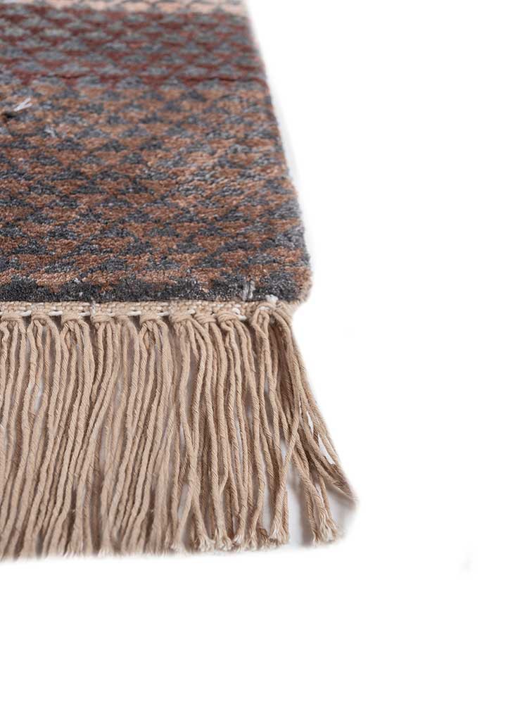 manchaha blue wool and bamboo silk hand knotted Rug - Corner manchaha blue wool and bamboo silk hand knotted Rug - Corner