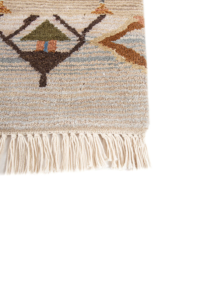 manchaha grey and black wool and bamboo silk hand knotted Rug - Corner manchaha grey and black wool and bamboo silk hand knotted Rug - Corner