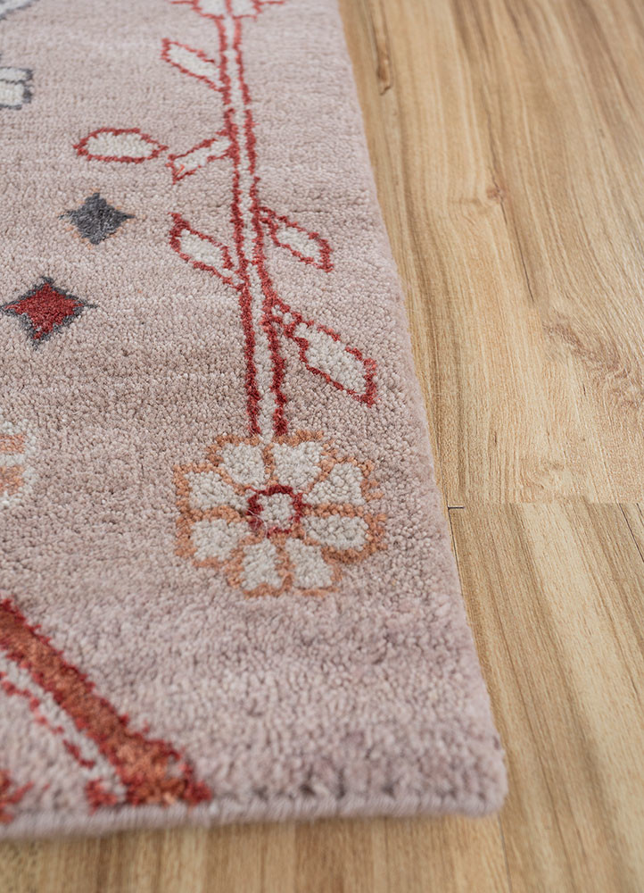 weaver art reserve pink and purple wool and bamboo silk hand knotted Rug - Corner weaver art reserve pink and purple wool and bamboo silk hand knotted Rug - Corner
