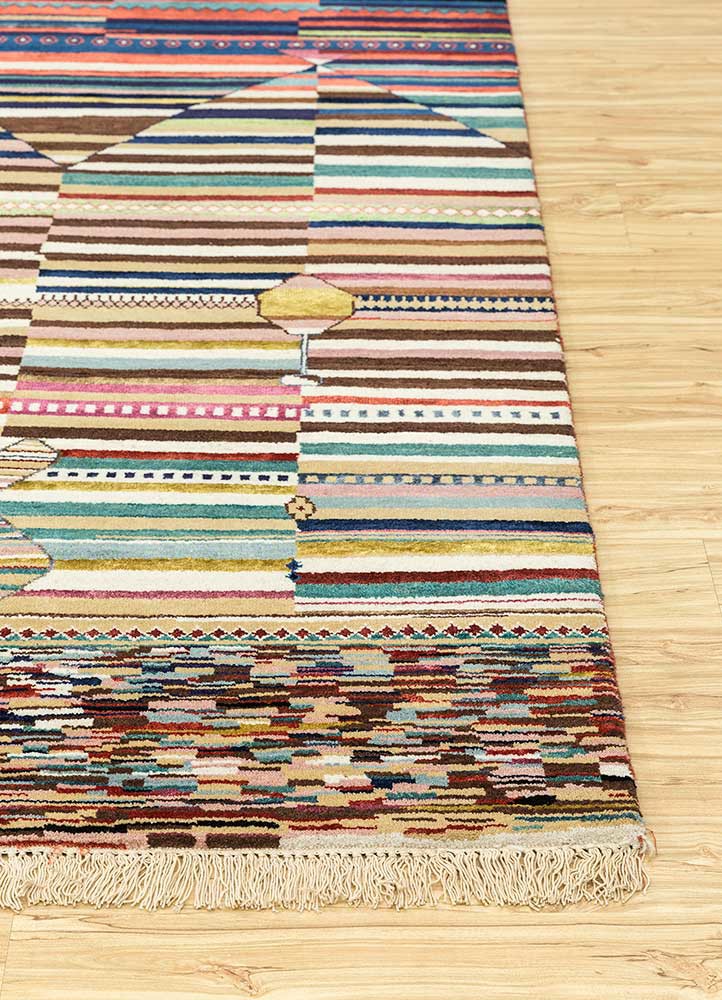 aurora ivory wool hand knotted Rug - Corner aurora ivory wool hand knotted Rug - Corner