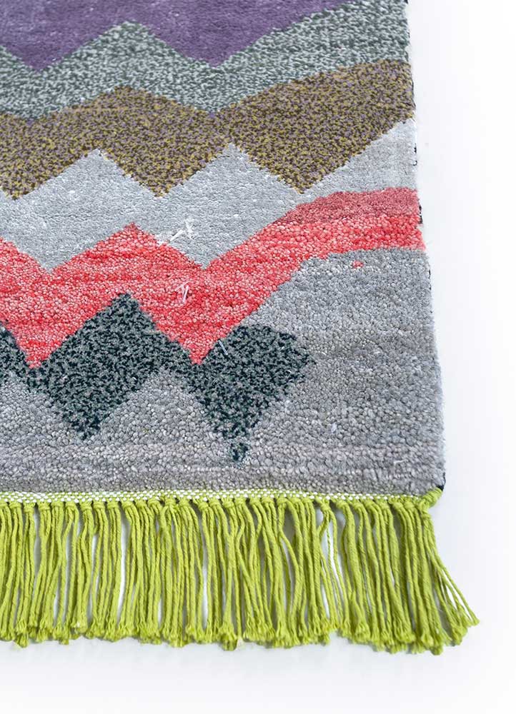 freedom manchaha grey and black wool and bamboo silk hand knotted Rug - Corner freedom manchaha grey and black wool and bamboo silk hand knotted Rug - Corner