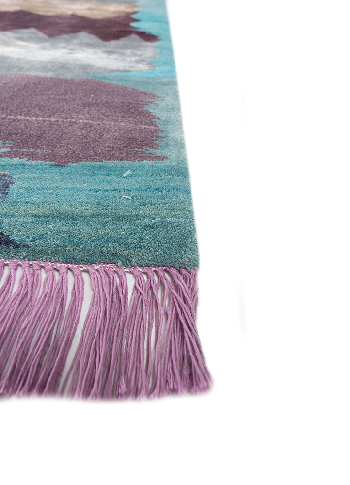 freedom manchaha pink and purple wool and bamboo silk hand knotted Rug - Corner freedom manchaha pink and purple wool and bamboo silk hand knotted Rug - Corner