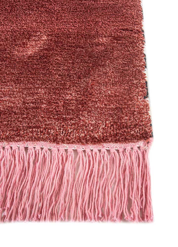 freedom manchaha ivory wool and bamboo silk hand knotted Rug - Corner