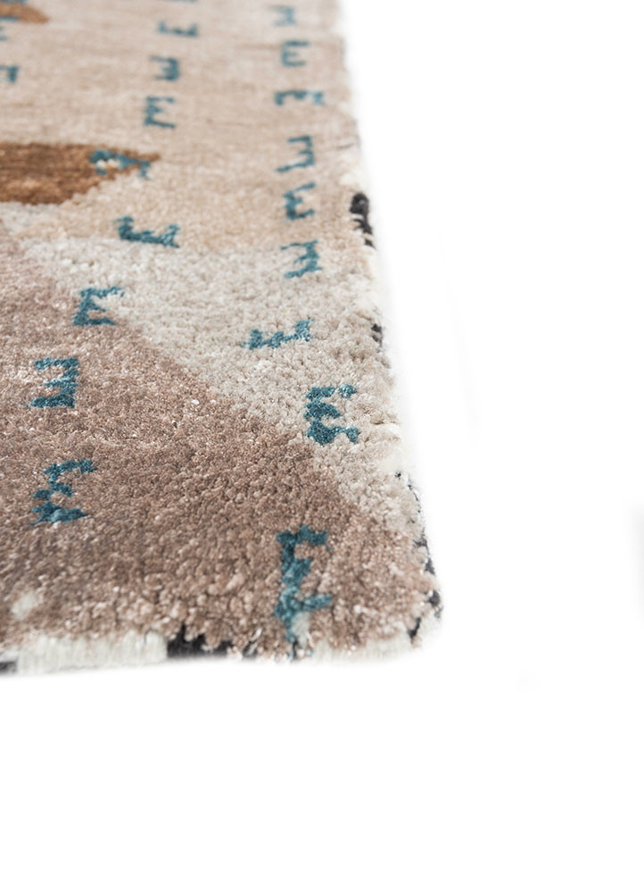 freedom manchaha grey and black wool and bamboo silk hand knotted Rug - Corner freedom manchaha grey and black wool and bamboo silk hand knotted Rug - Corner