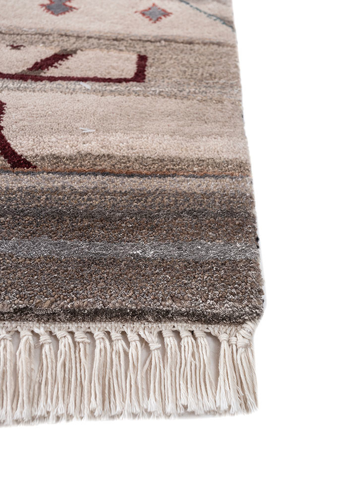 freedom manchaha beige and brown wool and bamboo silk hand knotted Rug - Corner freedom manchaha beige and brown wool and bamboo silk hand knotted Rug - Corner