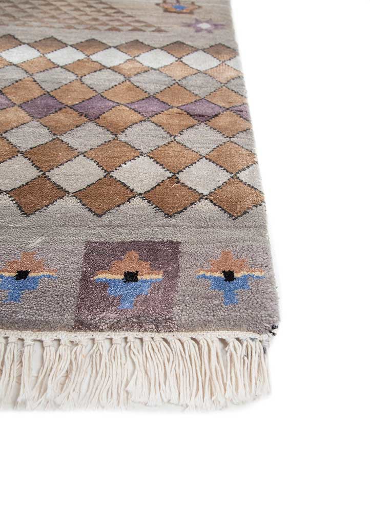 freedom manchaha grey and black wool and bamboo silk hand knotted Rug - Corner freedom manchaha grey and black wool and bamboo silk hand knotted Rug - Corner