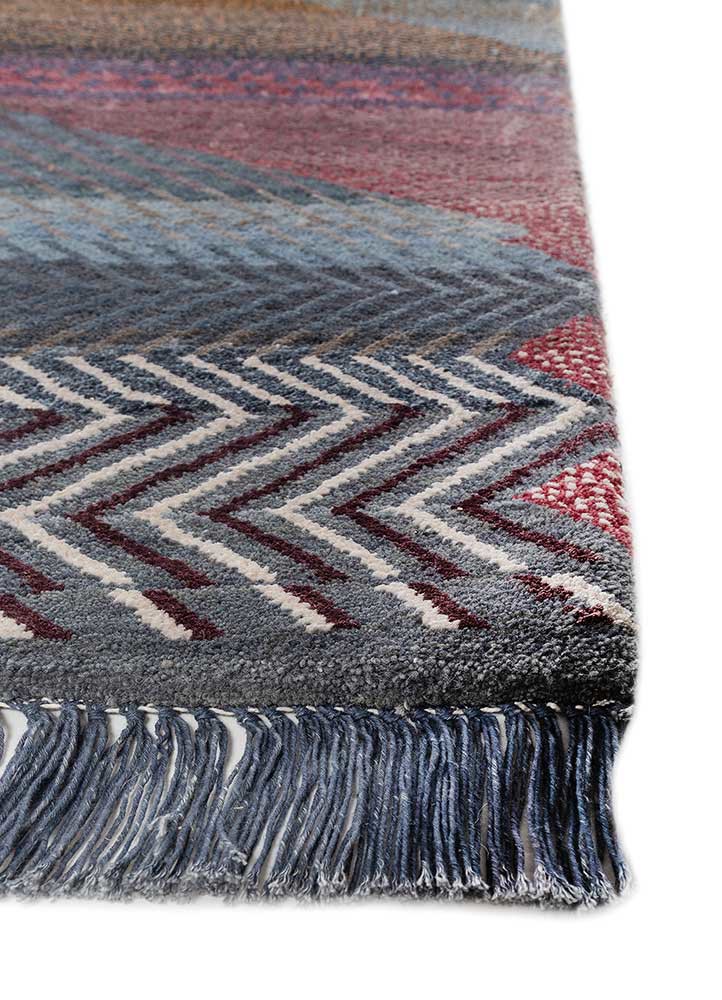 freedom manchaha blue wool and bamboo silk hand knotted Rug - Corner freedom manchaha blue wool and bamboo silk hand knotted Rug - Corner