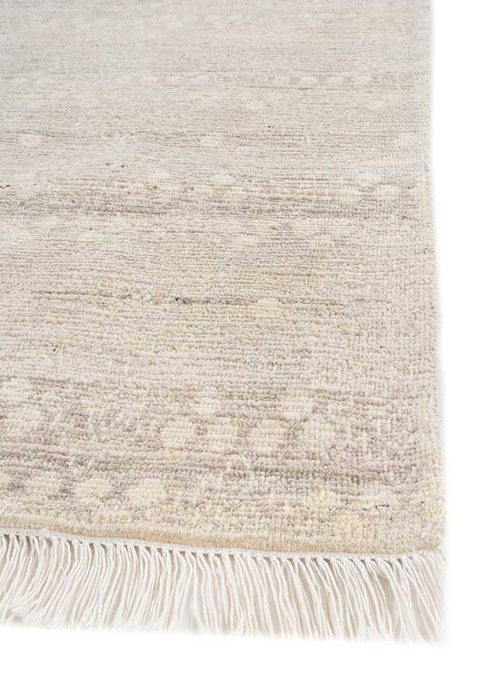 viscaya ivory afghan wool hand knotted Rug - Corner
