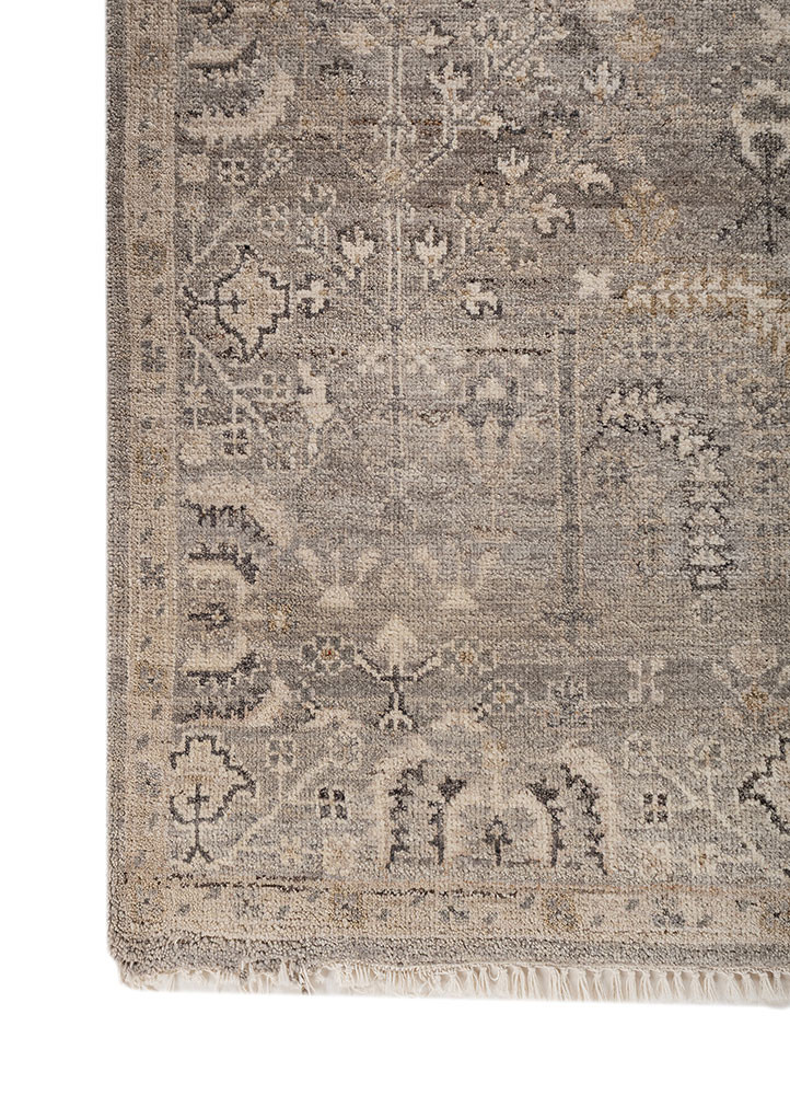 erbe grey and black afghan wool hand knotted Rug - Corner erbe grey and black afghan wool hand knotted Rug - Corner