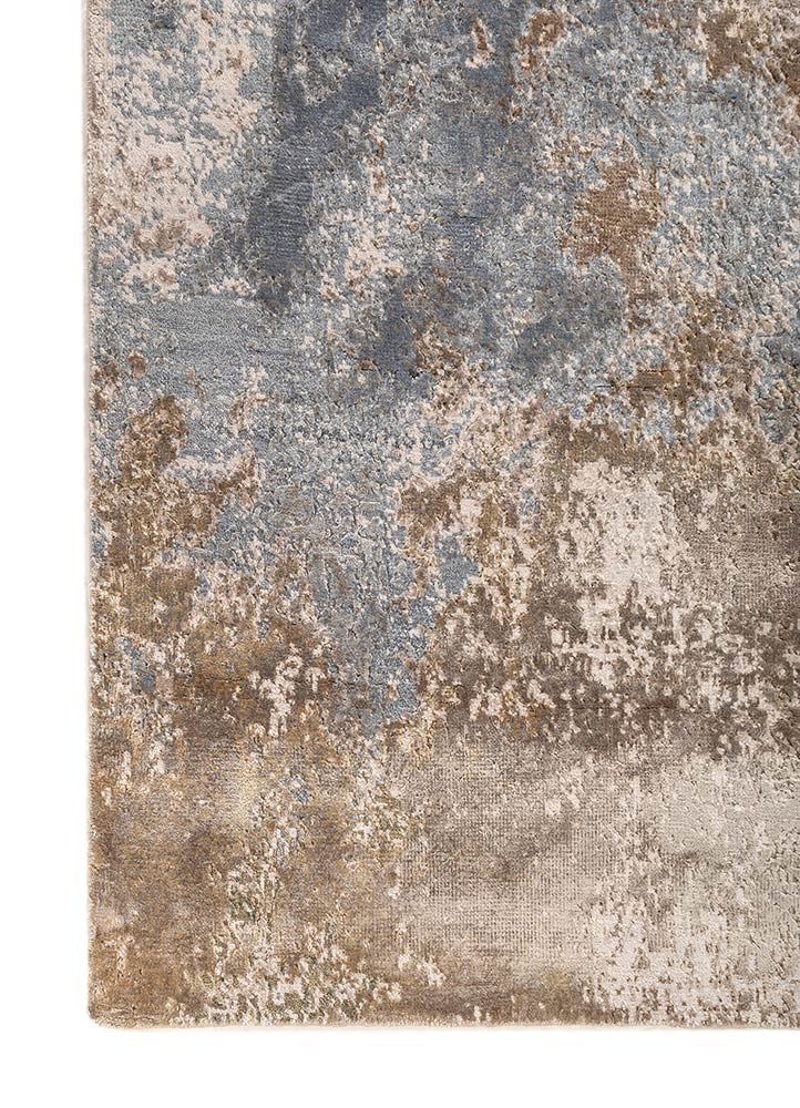 aprezo ivory wool and bamboo silk hand knotted Rug - Corner aprezo ivory wool and bamboo silk hand knotted Rug - Corner