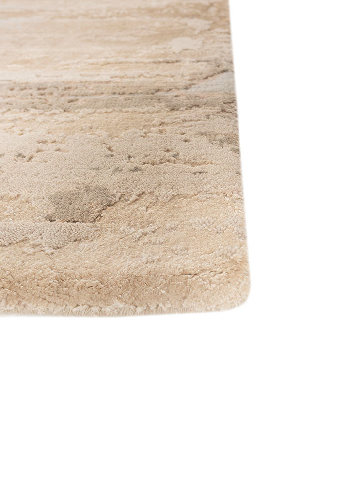 entropy blue wool and bamboo silk hand knotted Rug - Corner entropy blue wool and bamboo silk hand knotted Rug - Corner