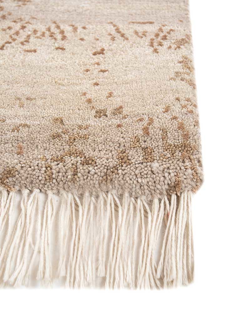 entropy ivory wool and bamboo silk hand knotted Rug - Corner entropy ivory wool and bamboo silk hand knotted Rug - Corner