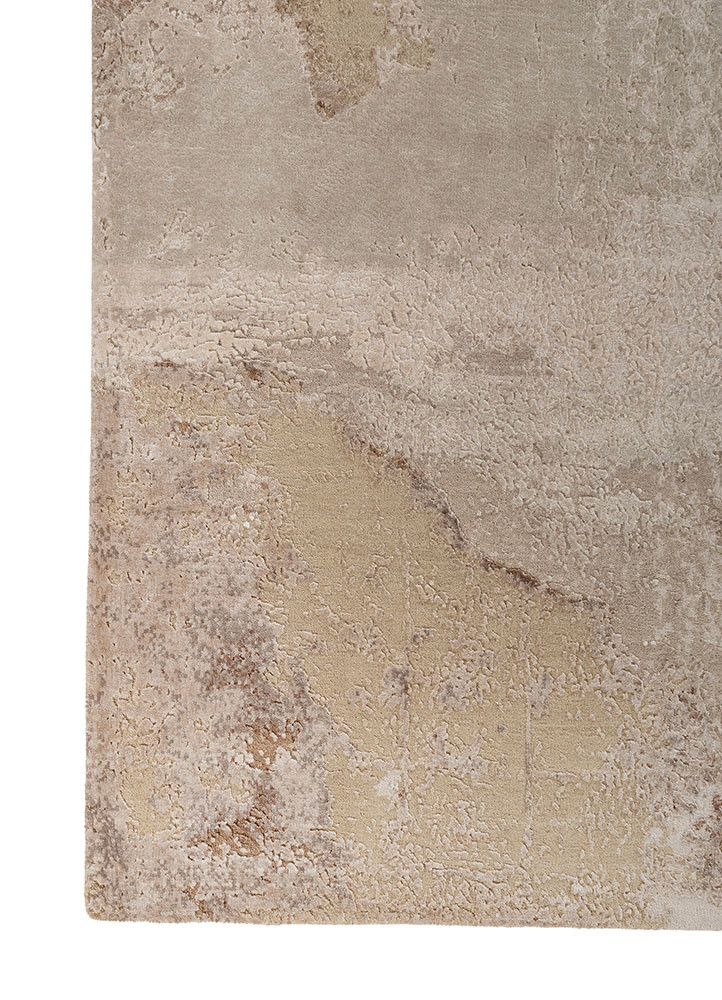 uvenuti ivory wool and bamboo silk hand knotted Rug - Corner uvenuti ivory wool and bamboo silk hand knotted Rug - Corner