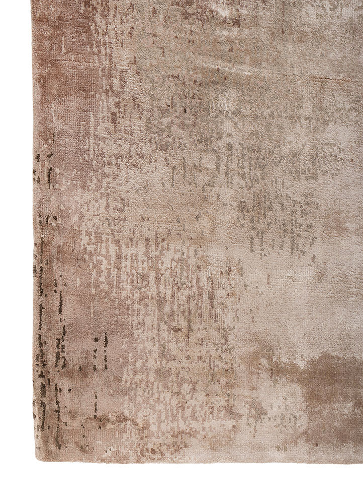 entropy ivory wool and bamboo silk hand knotted Rug - Corner entropy ivory wool and bamboo silk hand knotted Rug - Corner