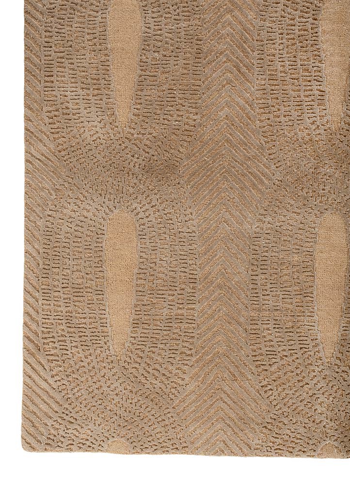 azalea beige and brown wool and bamboo silk hand knotted Rug - Corner azalea beige and brown wool and bamboo silk hand knotted Rug - Corner