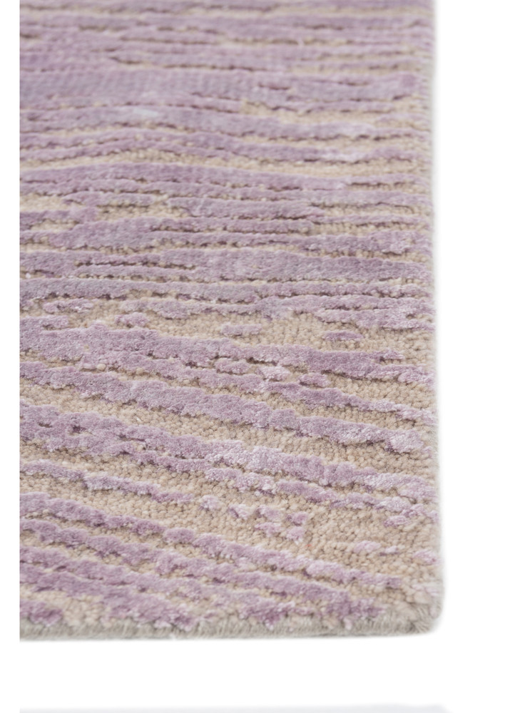 uvenuti grey and black wool and bamboo silk hand knotted Rug - Corner