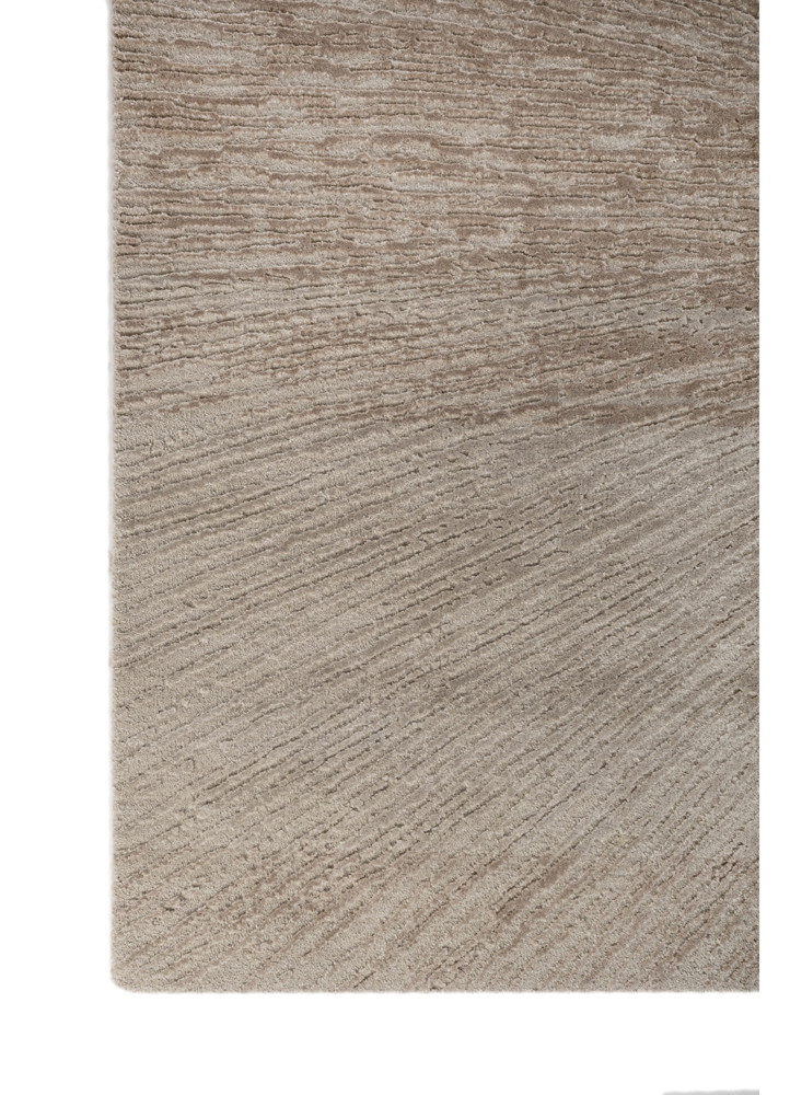 uvenuti ivory wool and bamboo silk hand knotted Rug - Corner