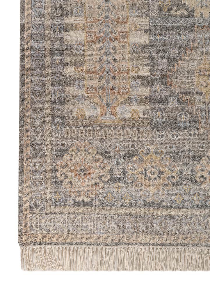 aprezo grey and black wool hand knotted Rug - Corner aprezo grey and black wool hand knotted Rug - Corner