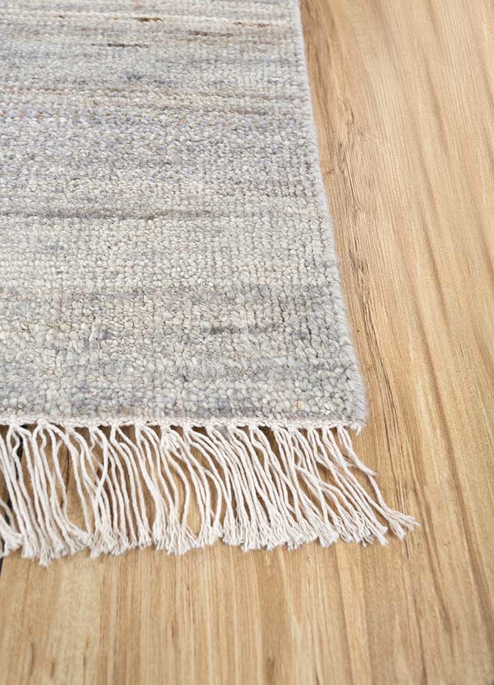 blythe blue afghan wool hand knotted Rug - Corner