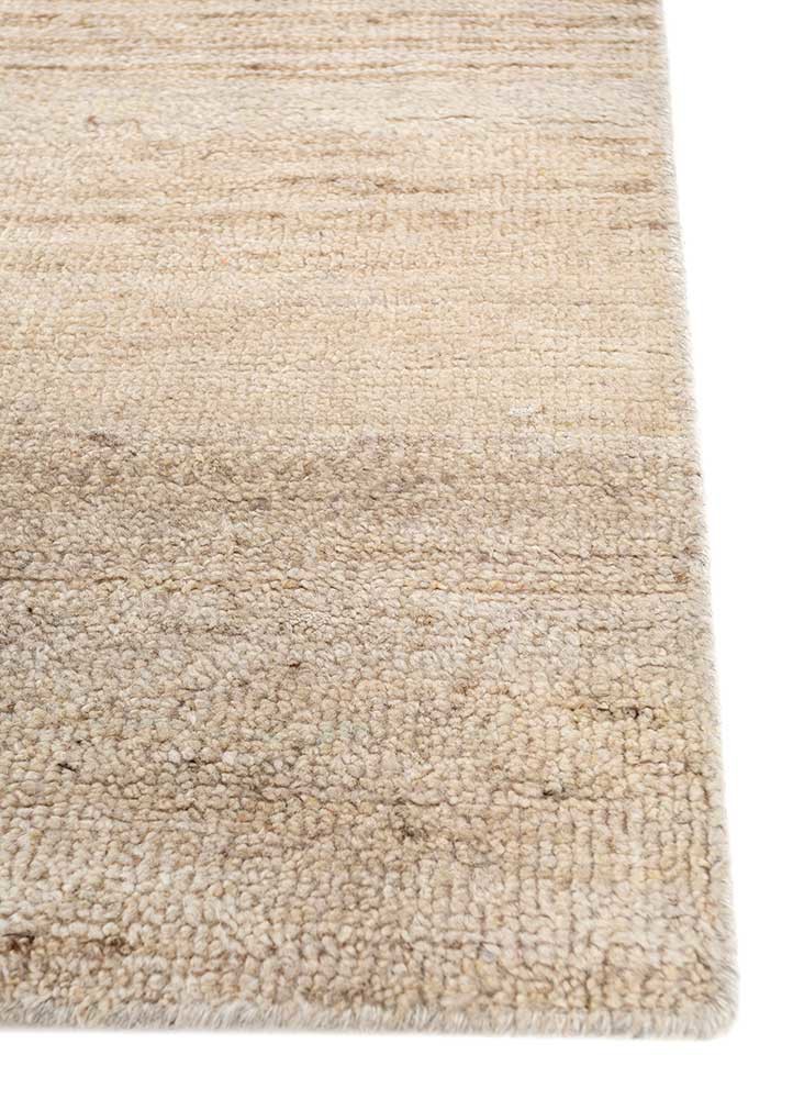 blythe ivory afghan wool hand knotted Rug - Corner