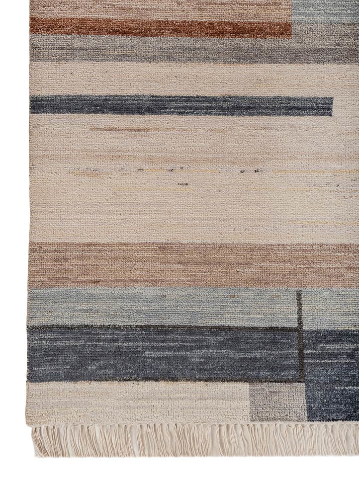 aprezo ivory wool hand knotted Rug - Corner aprezo ivory wool hand knotted Rug - Corner