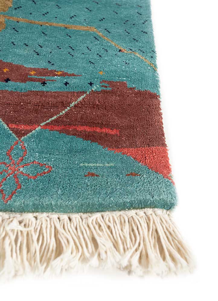 Freedom Manchaha Blue Hand Knotted Silk RugsLuv551Jaipur Rugs