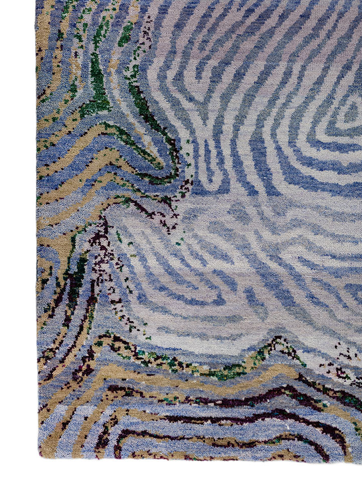 kavi x manchaha green wool hand knotted Rug - Corner kavi x manchaha green wool hand knotted Rug - Corner