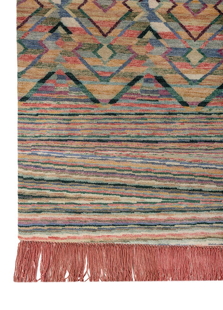 kavi x manchaha ivory wool hand knotted Rug - Corner kavi x manchaha ivory wool hand knotted Rug - Corner
