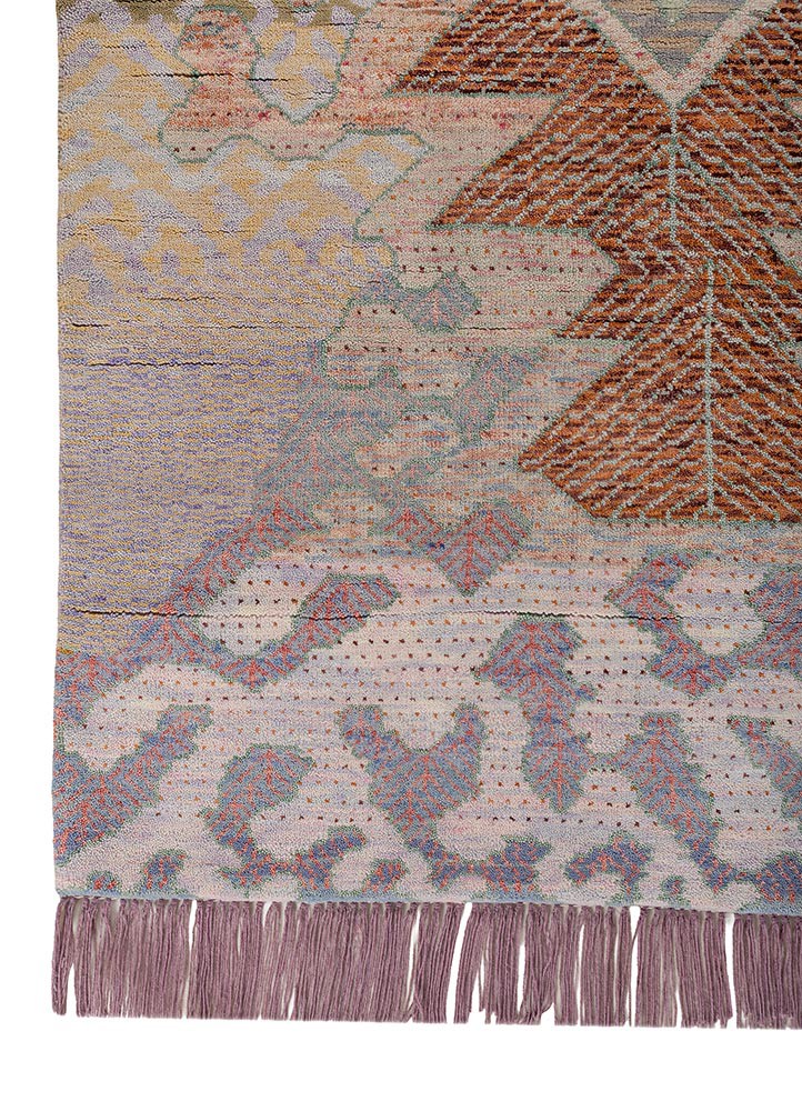 kavi x freedom manchaha blue wool hand knotted Rug - Corner kavi x freedom manchaha blue wool hand knotted Rug - Corner
