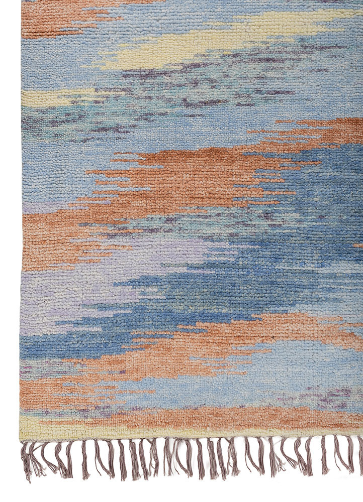 kavi x freedom manchaha pink and purple wool hand knotted Rug - Corner kavi x freedom manchaha pink and purple wool hand knotted Rug - Corner