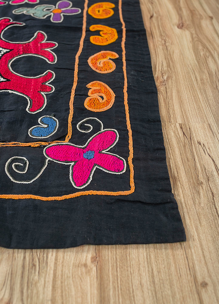 jean grey and black cotton hand loom Home Textile - Corner