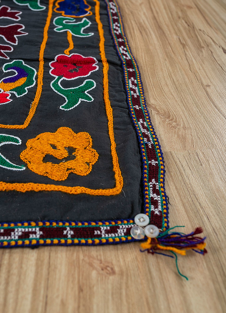 jean grey and black cotton hand loom Home Textile - Corner