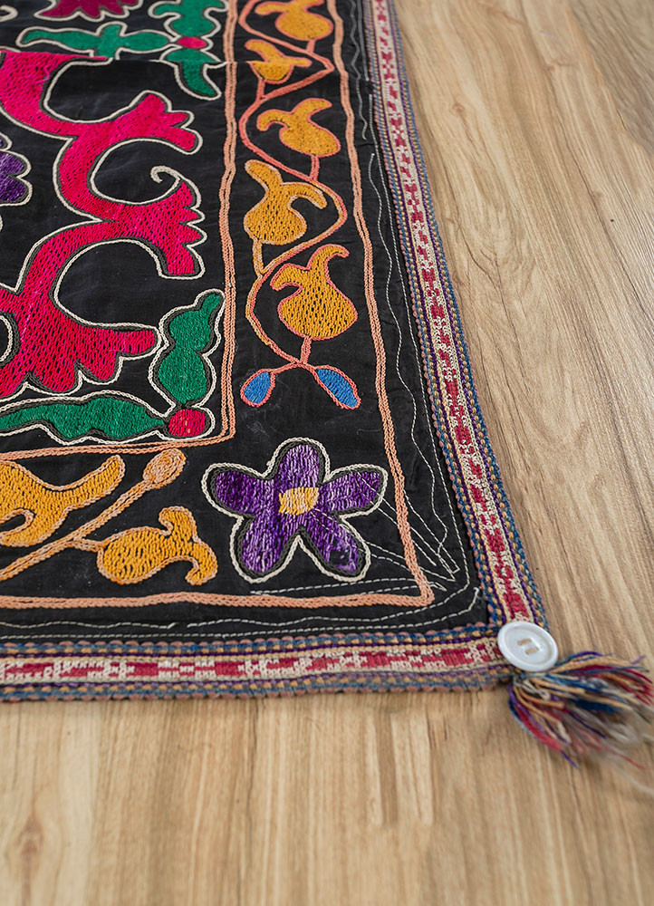 jean grey and black cotton hand loom Home Textile - Corner