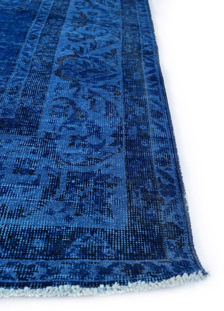 lacuna blue wool hand knotted Rug - Corner lacuna blue wool hand knotted Rug - Corner
