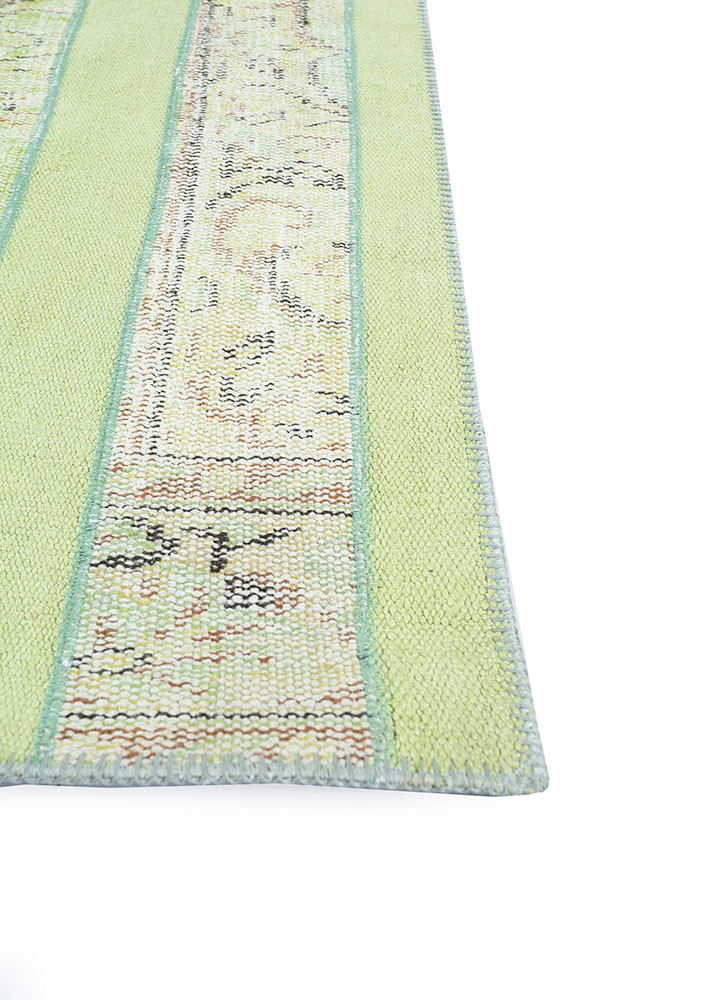 provenance green wool hand knotted Rug - Corner provenance green wool hand knotted Rug - Corner