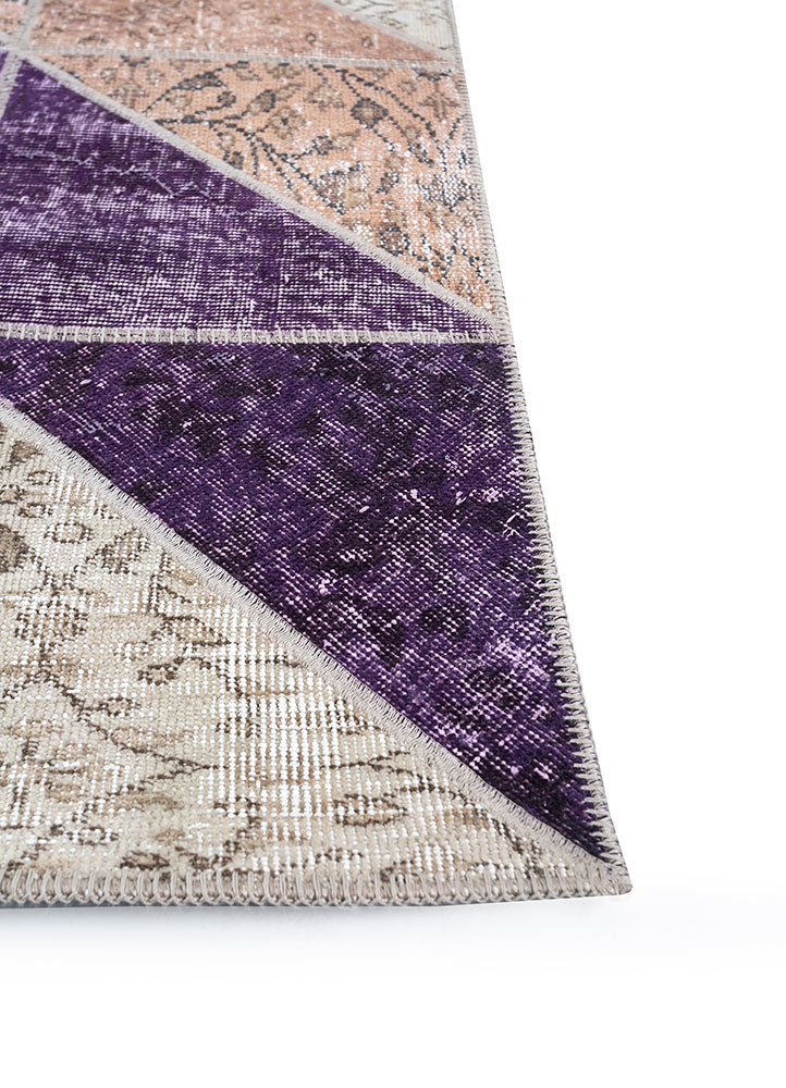 provenance beige and brown wool hand knotted Rug - Corner provenance beige and brown wool hand knotted Rug - Corner